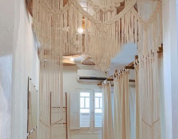 Handmade Macrame Large Curtain Bohemian Decoration Wall Arch Backdrop Wedding Wall Hanging  WOM#142