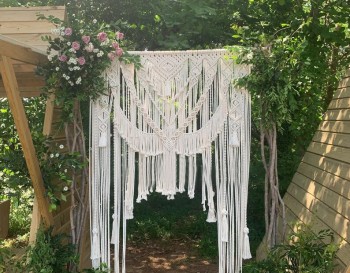 Handmade Macrame Wedding Backdrop, Macrame Wedding Arch Arbor, Macrame Wall Hanging Macrame Door Hanging Room Divider Macrame Curtains WOM#149