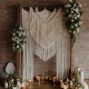 Handmade Macrame Large Curtain Bohemian Decoration Wall Tapestry Arch Backdrop Wedding Wall Hanging WOM#160
