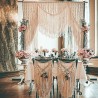 Beautiful Luxurious Handmade Macrame Wedding Backdrop, Wall Hanging, Cotton Cord Curtain W 75" xH 85" with Chair Cover WOM#54