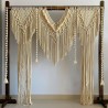 Bohemian Macrame wedding backdrop, Macrame wedding arch, Large Macrame Curtain, Boho Wedding, Macrame Curtain, Ceremony backdrop, Wedding WOM#182