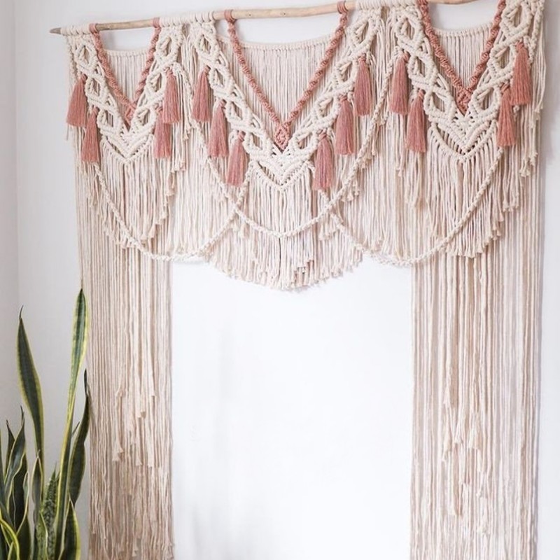 Macrame Wedding Backdrop, Macrame Wedding Arch Arbor, Macrame Wall Hanging,Macrame Door Hanging,Room Divider,Macrame Curtains WOM#193