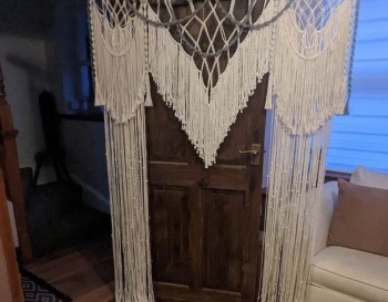 Handmade Macrame Large Curtain Bohemian Decoration Wall Arch Backdrop Wedding Wall Hanging WOM#208
