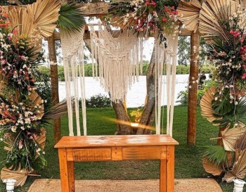 Handmade Macrame Wedding Backdrop, Macrame Wedding Arch Arbor, Macrame Wall Hanging WOM#212