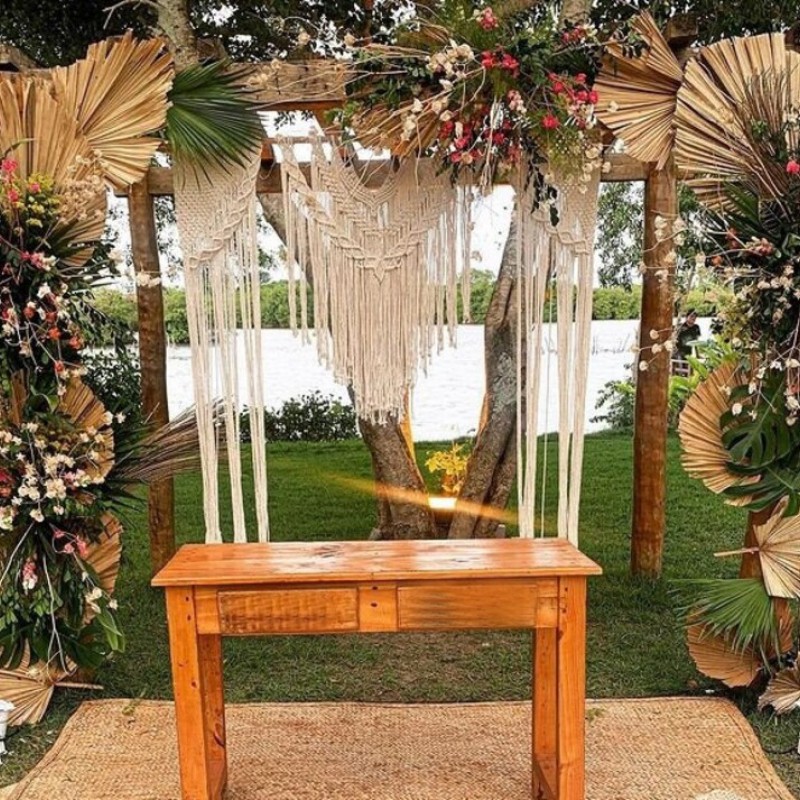 Handmade Macrame Wedding Backdrop, Macrame Wedding Arch Arbor, Macrame Wall Hanging WOM#212