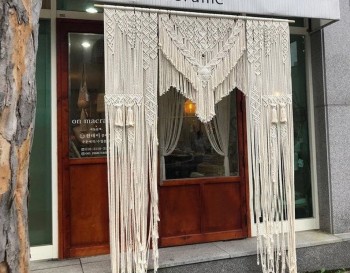 Handmade Macrame Wedding Backdrop, Macrame Wedding Arch Arbor, Macrame Wall Hanging,Macrame Door Hanging,Room Divider,Macrame Curtains  WOM#58