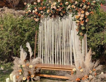 Macrame wedding Arch Large Curtain Bohemian Decoration Wall Backdrop Wedding Wall Hanging WOM#243