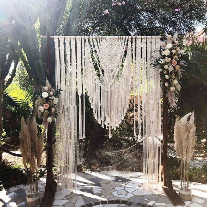 Macrame Wedding Arch Arbor // Macrame Wall Hanging // Macrame Backdrop WOM#259