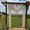 Handmade Beautiful Macrame Macrame Large Curtain Bohemian Decoration Wall Arch Backdrop Wedding Wall Hanging WOM#272