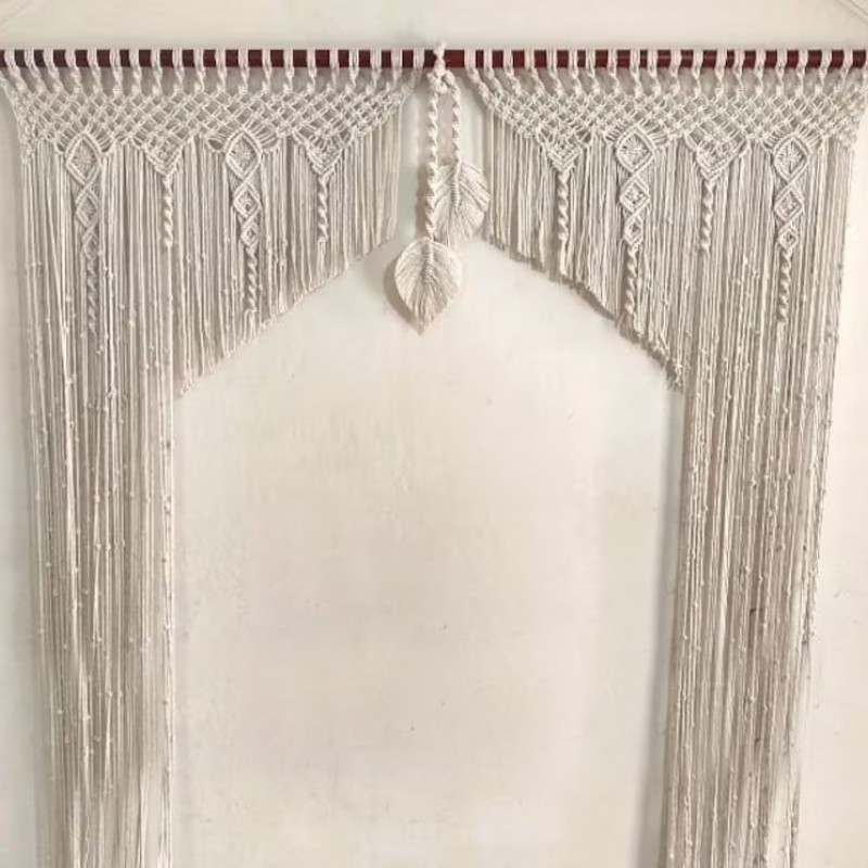 Handmade Macrame Large Curtain Bohemian Decoration Wall Arch Backdrop Wedding Wall Hanging WOM#330
