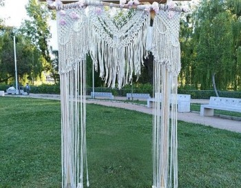 Macrame Wedding Arch Arbor, Macrame Wall Hanging WOM#281