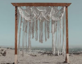 Handmade Macrame Wedding Backdrop, Macrame Wedding Arch Arbor, Macrame Wall Hanging,Macrame Door Hanging,Room Divider,Macrame Curtains WOM#65