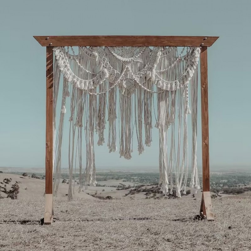 Handmade Macrame Wedding Backdrop, Macrame Wedding Arch Arbor, Macrame Wall Hanging,Macrame Door Hanging,Room Divider,Macrame Curtains WOM#65