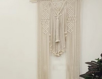 Handmade Beautiful Macrame Macrame Large Curtain Bohemian Decoration Wall Arch Backdrop Wedding Wall Hanging WOM#290