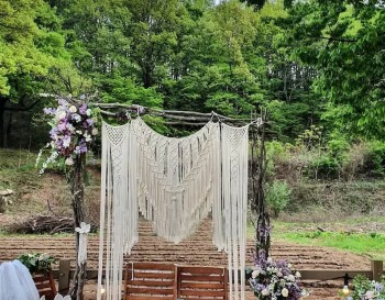 Handmade Macrame Wedding Backdrop, Macrame Wedding Arch Arbor, Macrame Wall Hanging,Macrame Door Hanging,Room Divider,Macrame Curtains WOM#306