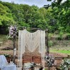 Handmade Macrame Wedding Backdrop, Macrame Wedding Arch Arbor, Macrame Wall Hanging,Macrame Door Hanging,Room Divider,Macrame Curtains WOM#306