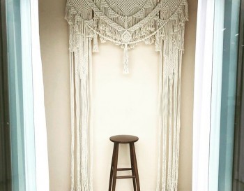Handmade Macrame Wedding Backdrop, Macrame Wedding Arch Arbor, Macrame Wall Hanging,Macrame Door Hanging,Room Divider,Macrame Curtains WOM#307