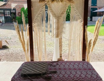 Handmade Macrame Wedding Backdrop, Macrame Wedding Arch Arbor, Macrame Wall Hanging,Macrame Door Hanging,Room Divider,Macrame Curtains WOM#318