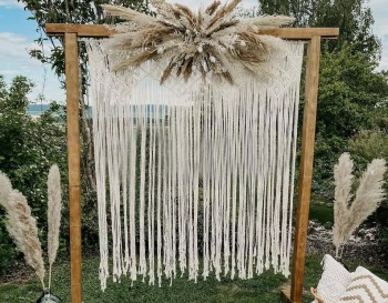 Handmade Macrame Wedding Backdrop, Macrame Wedding Arch Arbor, Macrame Wall Hanging,Macrame Door Hanging,Room Divider,Macrame Curtains WOM#322