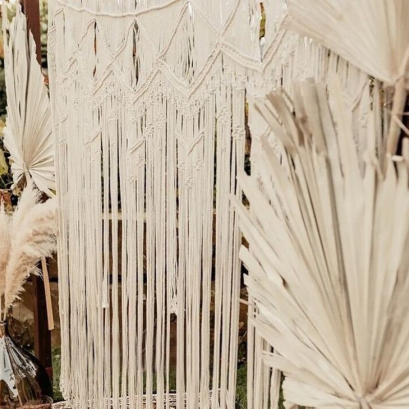 Handmade Macrame Large Curtain Bohemian Decoration Wall Arch Backdrop Wedding Wall Hanging WOM#327