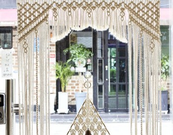 Handmade Macrame Wedding Backdrop, Macrame Wedding Arch Arbor, Macrame Wall Hanging,Macrame Door Hanging,Room Divider,Macrame Curtains  WOM#77