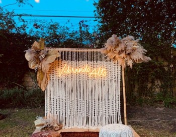 Handmade Macrame Wedding Backdrop, Macrame Wedding Arch Arbor, Macrame Wall Hanging,Macrame Door Hanging,Room Divider,Macrame Curtains WOM#44
