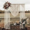 New Beautiful Macrame Wedding Backdrop, Macrame Wedding Arch Arbor, Macrame Wall Hanging,Macrame Door Hanging Room Divider Macrame Curta WOM#83