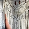 Handmade Macrame Wedding Backdrop, Macrame Wedding Arch Arbor, Macrame Wall Hanging,Macrame Door Hanging,Room Divider,Macrame Curtains WOM#46