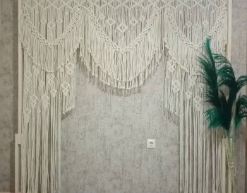 Handmade Macrame Large Curtain Bohemian Decoration Wall Arch Backdrop Wedding Wall Hanging WOM#107