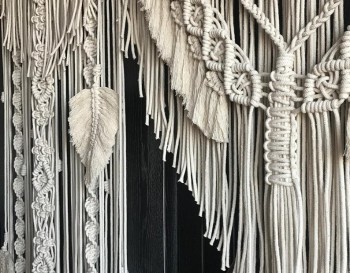Handmade Macrame Wedding Backdrop, Macrame Wedding Arch Arbor, Macrame Wall Hanging,Macrame Door Hanging,Room Divider,Macrame Curtains WOM#47