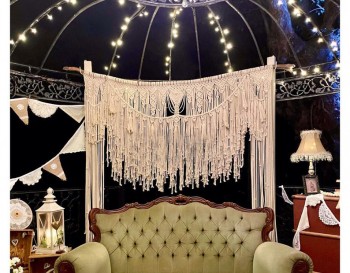 Handmade Macrame Wedding Backdrop, Macrame Wedding Arch Arbor, Macrame Wall Hanging,Macrame Door Hanging,Room Divider,Macrame Curtains WOM#112