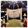 Handmade Macrame Wedding Backdrop, Macrame Wedding Arch Arbor, Macrame Wall Hanging,Macrame Door Hanging,Room Divider,Macrame Curtains WOM#112