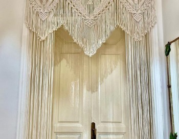Handmade Macrame Wedding Backdrop, Macrame Wedding Arch Arbor, Macrame Wall Hanging,Macrame Door Hanging,Room Divider,Macrame Curtains WOM#126
