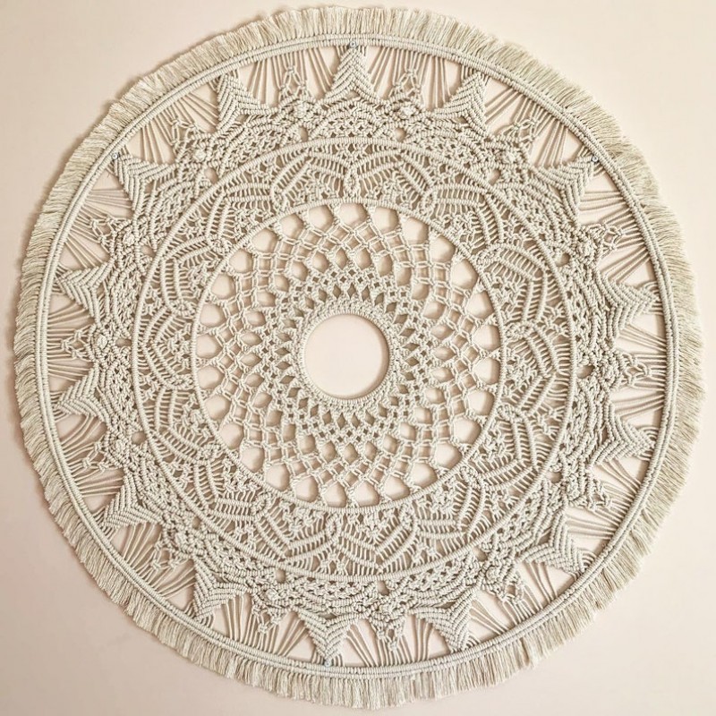 Mandala Macrame wall hanging, Tapestry for Boho Home Decor, Over the Bed Decor, Macrame Headboard or Wedding Decor Bohemian Accent WOMH#612