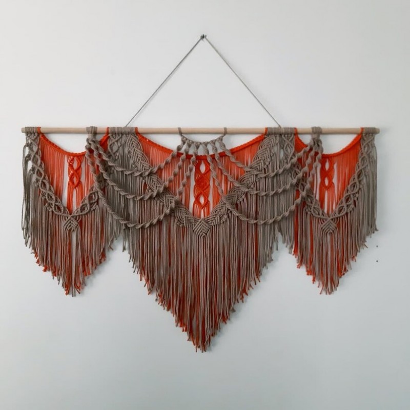 luxury Boho Home Decor, Over the Bed Decor, Macrame Headboard Decor Bohemian Accent WOMH#720