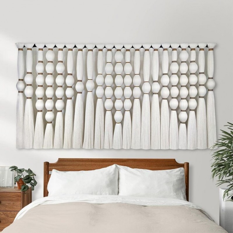 Lovely Macrame wall hanging, Tapestry for Boho Home Decor, Over the Bed Decor, Macrame Headboard or Wedding Decor Bohemian Accent WOMH#725