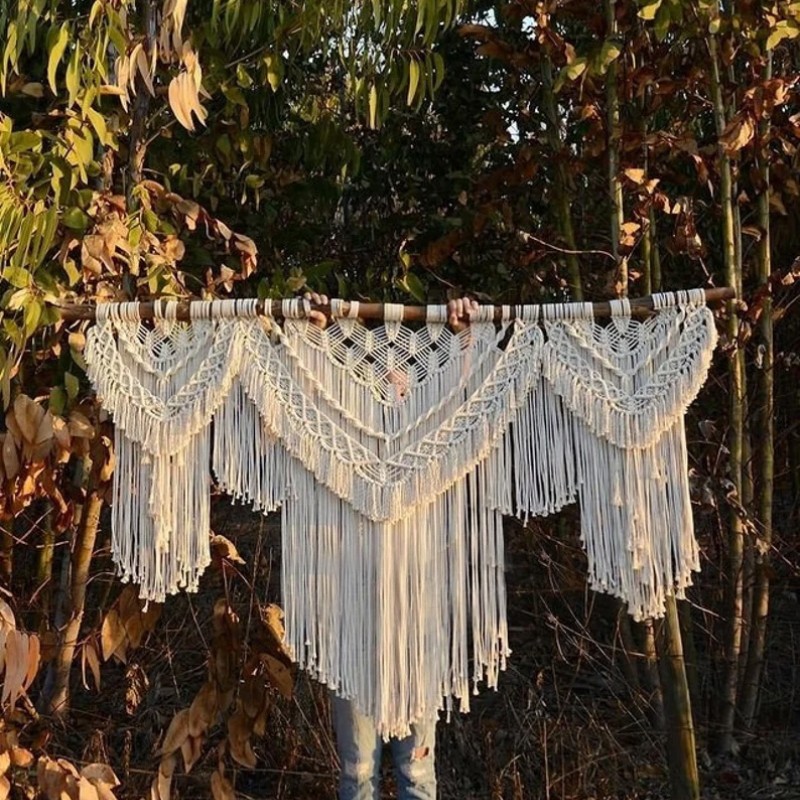 Macrame wall hanging, Tapestry for Boho Home Decor, Over the Bed Decor, Macrame Headboard or Wedding Decor Bohemian Accent WOMH#748
