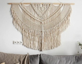 Home Decor, Over the Bed Decor, Macrame Headboard Decor Bohemian Accent WOMH#750