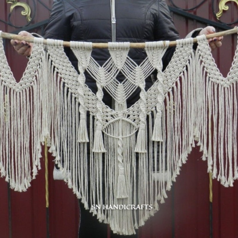 macrame wall hanging, macrame wall decor, tapestry wall art, macrame headboard WOMH#617