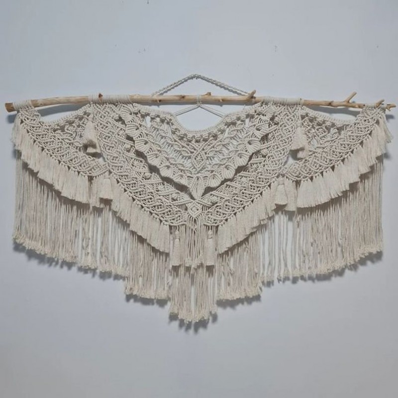 Macrame wall hanging, Tapestry for Boho Home Decor, Over the Bed Decor, Macrame Headboard or Wedding Decor Bohemian Accent WOMH#626