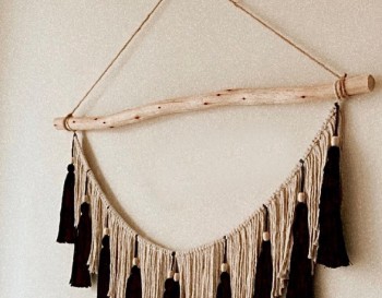Handmade Macrame Backdrop, Macrame Wall Hanging with tassels, Macrame Mural, Hanging wall decor WOMH#661