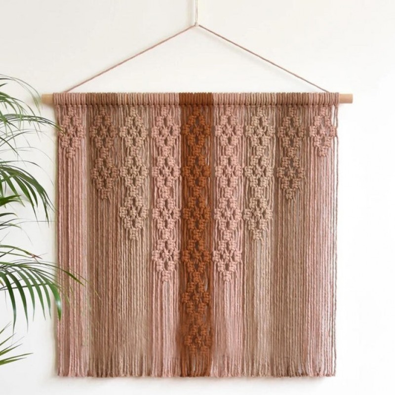 Macrame Wall Hanging// Macrame leaves// Boho Art// Bohemian Decor WOMH#663
