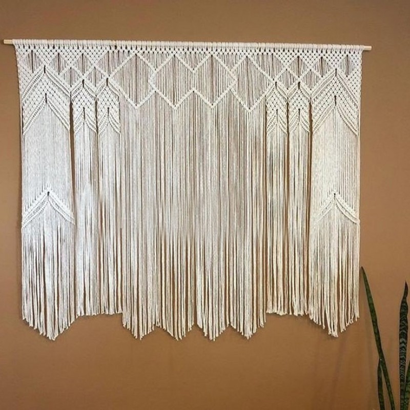 Macrame wall hanging, Tapestry for Boho Home Decor, Over the Bed Decor, Macrame Headboard or Wedding Decor Bohemian Accent WOMH#677