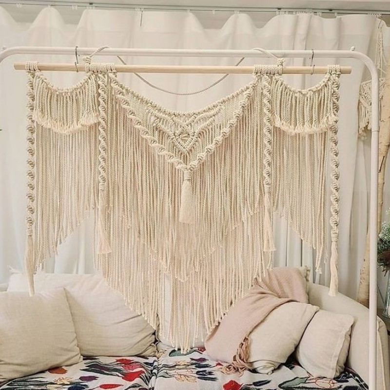 Macrame headboard / wall art decoration / large wall hanging / Bohemian Home Decor tapestry WOMH#691