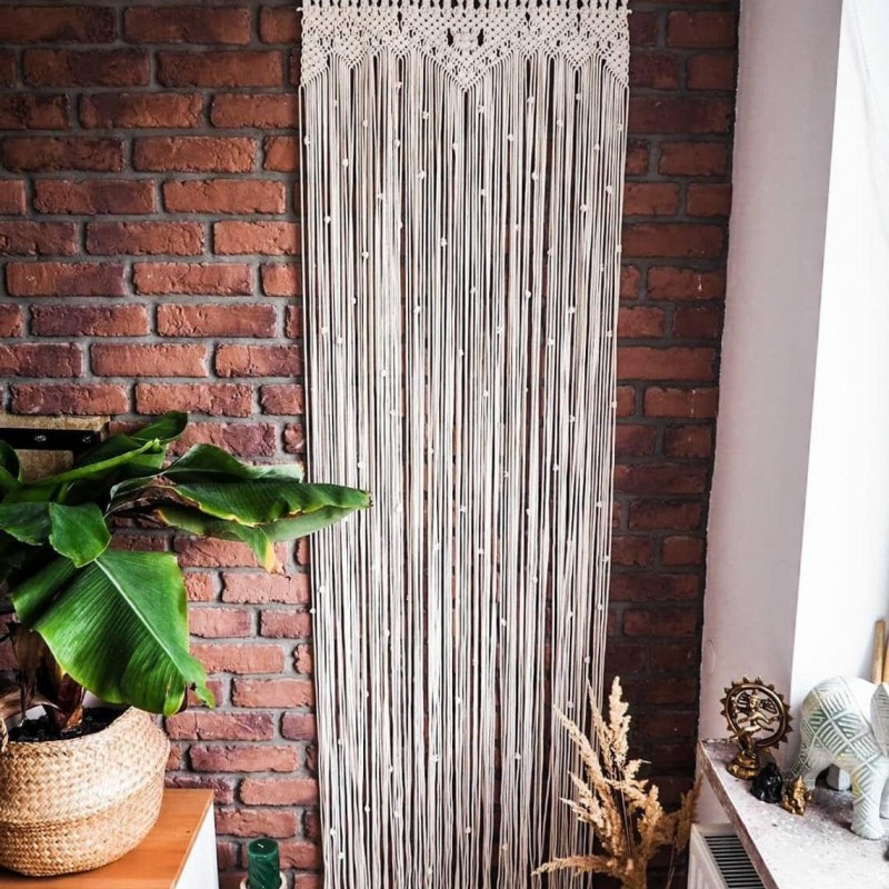 Sale Handmade Macrame Crochet Curtain Bohemian Decoration Wall Tapestry Party Accent Backdrop Wedding Wall Hanging Curtains Home Decor WOM#26