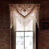 Boho Macrame Wall Hanging-Macrame Headboard-Handmade Art-Woven Wall Hanging-Macrame Wedding Backdrop - Macrame Curtains W 40" x H 40" inch WOM#23