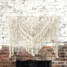 Boho Macrame Wall Hanging-Macrame Headboard-Handmade Art-Woven Wall Hanging-Macrame Wedding Backdrop - Macrame Curtains W 40" x H 40" inch WOM#23
