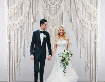 Special Handmade Macrame Wall Hanging-Macrame Headboard-Handmade Art-Woven Wall Hanging-Macrame Wedding Backdrop-Macrame Curtain WOM#08  