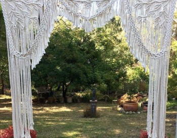 Customizable Macrame Wall Hanging Bohemian Home Geometric Art Decor-Macrame Curtain Macrame Wedding Backdrop WOM#16