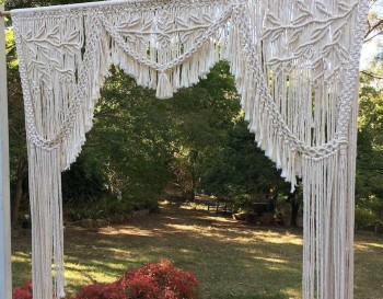 Customizable Macrame Wall Hanging Bohemian Home Geometric Art Decor-Macrame Curtain Macrame Wedding Backdrop WOM#16